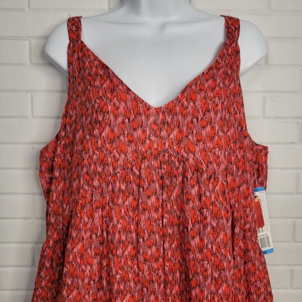 Joie Tea Rose Sun Dress Sz Large Tiered Cotton Midi Summer Boho Beachy NWT - Picture 2 of 11